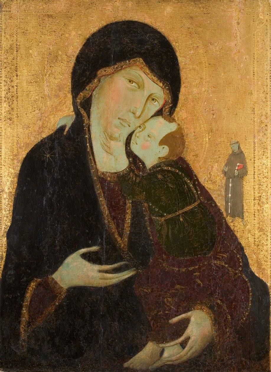 Madonna és gyermeke Szent Ferenccel, 1285 körül (tempera a panelen) alkotó: Sienese School