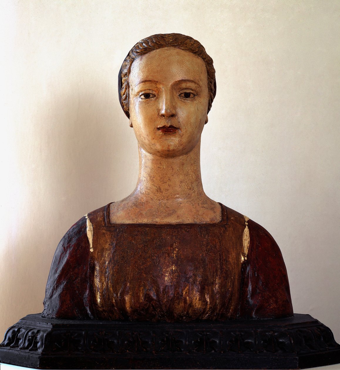 Fiatal hölgy (polikróm faszobor alkotó: Sienese School