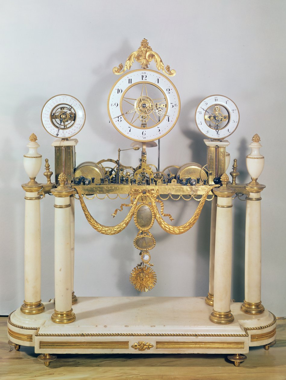 Óra, 1795 (arany, márvány és bronz) alkotó: Sigird Darlot