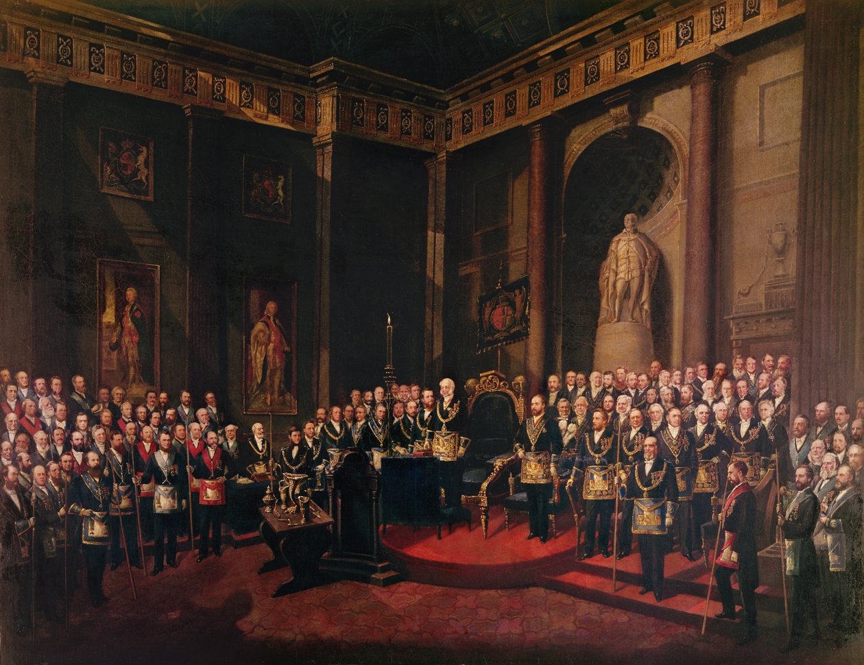 A HRH, a walesi herceg fogadtatása múltbeli nagymesterként, 1869. december 1 alkotó: Sigismund Rosenthal
