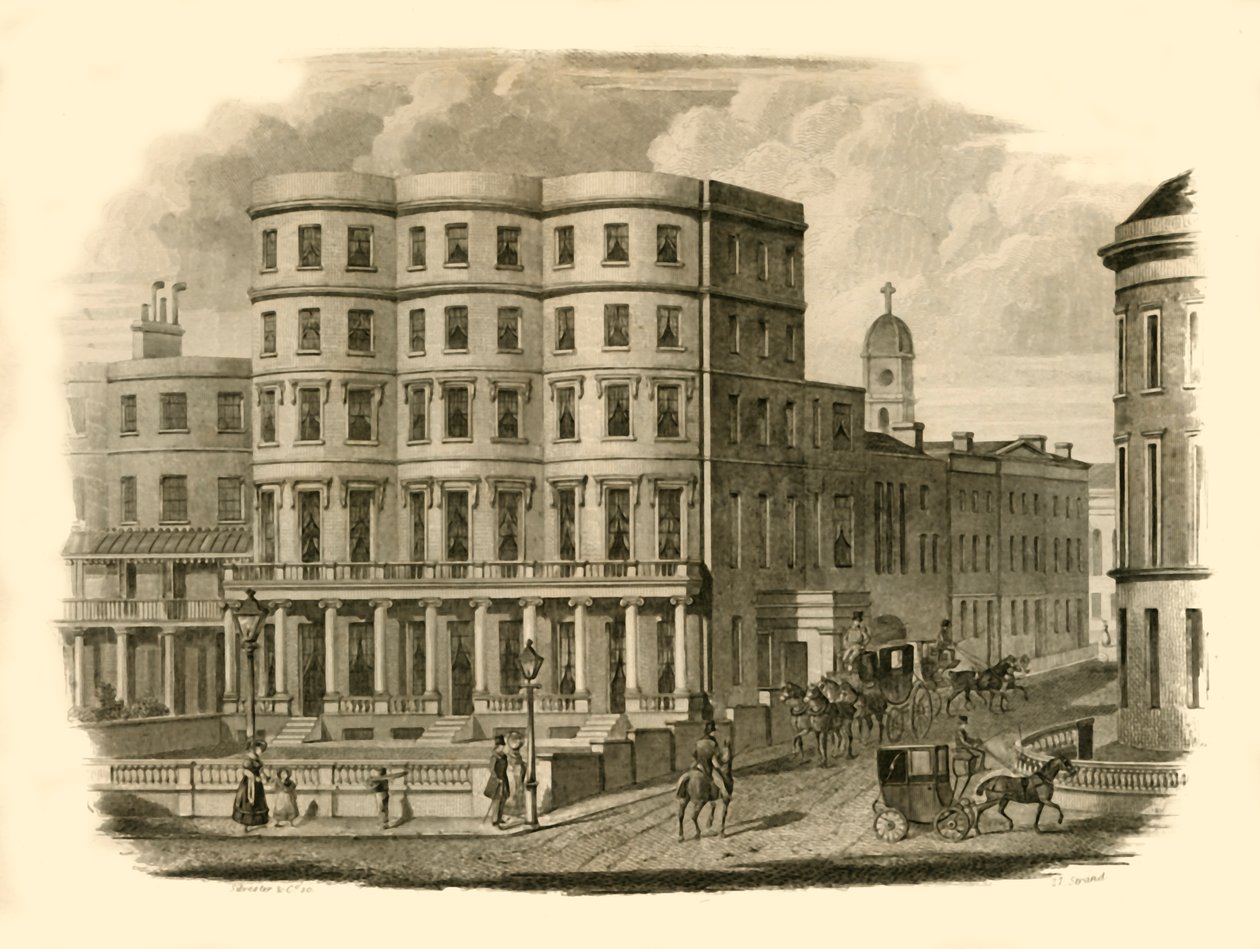 "Bristol Hotel, Marine Parade, Brighton", 1835. alkotó: Silvester and Co