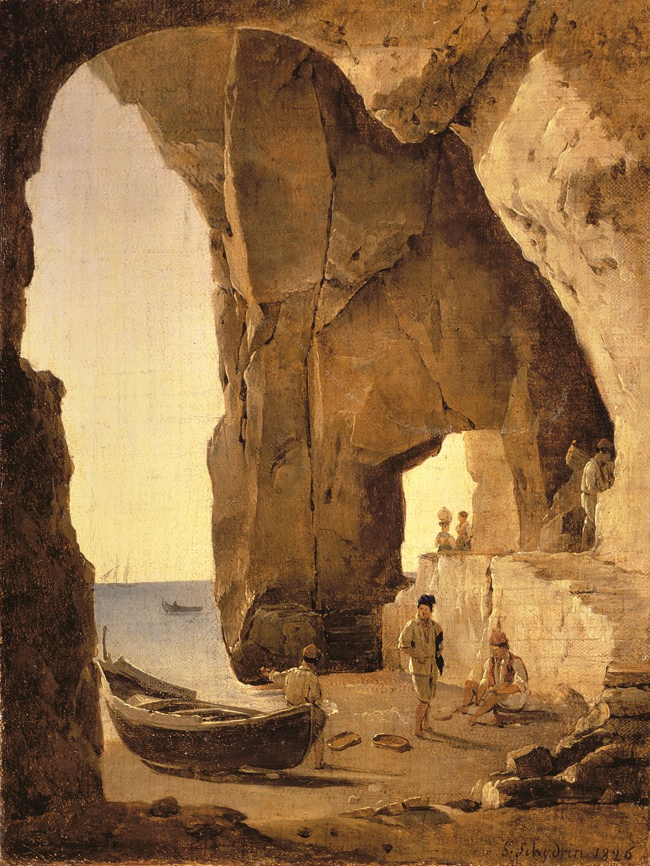 Sorrentói barlang, 1826 alkotó: Silvestr Fedosievich Shchedrin