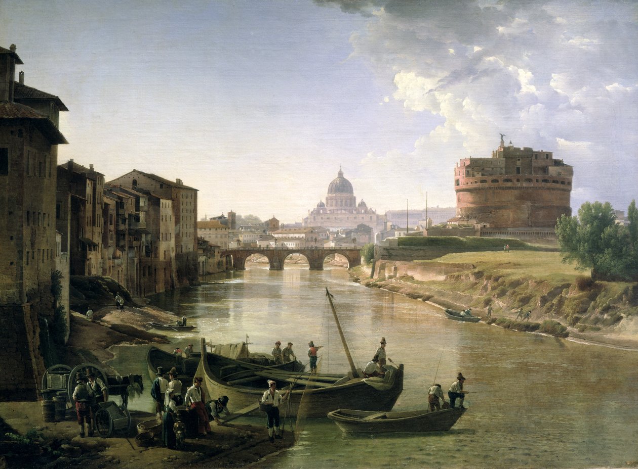 Új Róma az Angyalvárral, 1825 (olaj, vászon alkotó: Silvestr Fedosievich Shchedrin