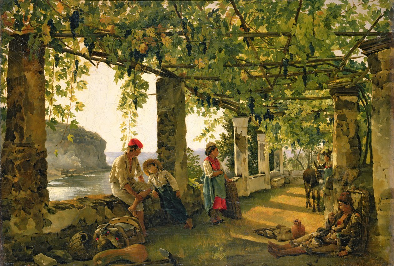 Veranda csavart szőlővel, 1828 alkotó: Silvestr Fedosievich Shchedrin