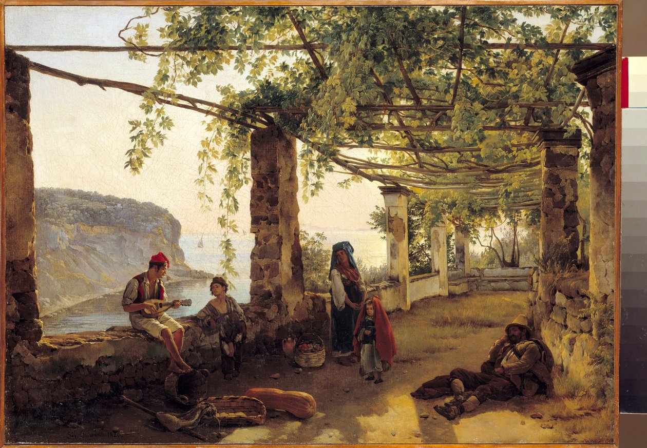 Táj Sorrento közelében az Amalfi-parton Silvestre Shchedrine festménye (1791-1830) 1826 alkotó: Silvestr Fedosievich Shchedrin