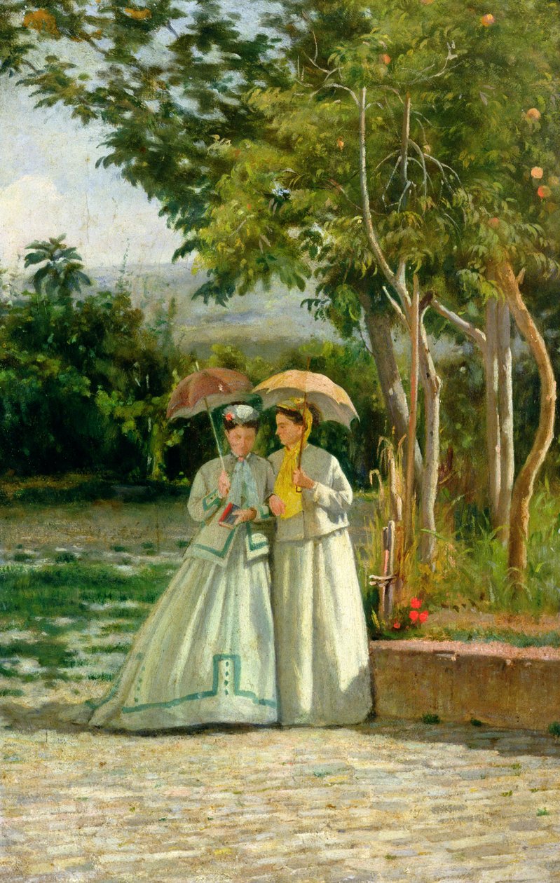 Sétány a kertben alkotó: Silvestro Lega