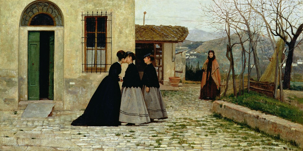 A látogatás, 1868 alkotó: Silvestro Lega
