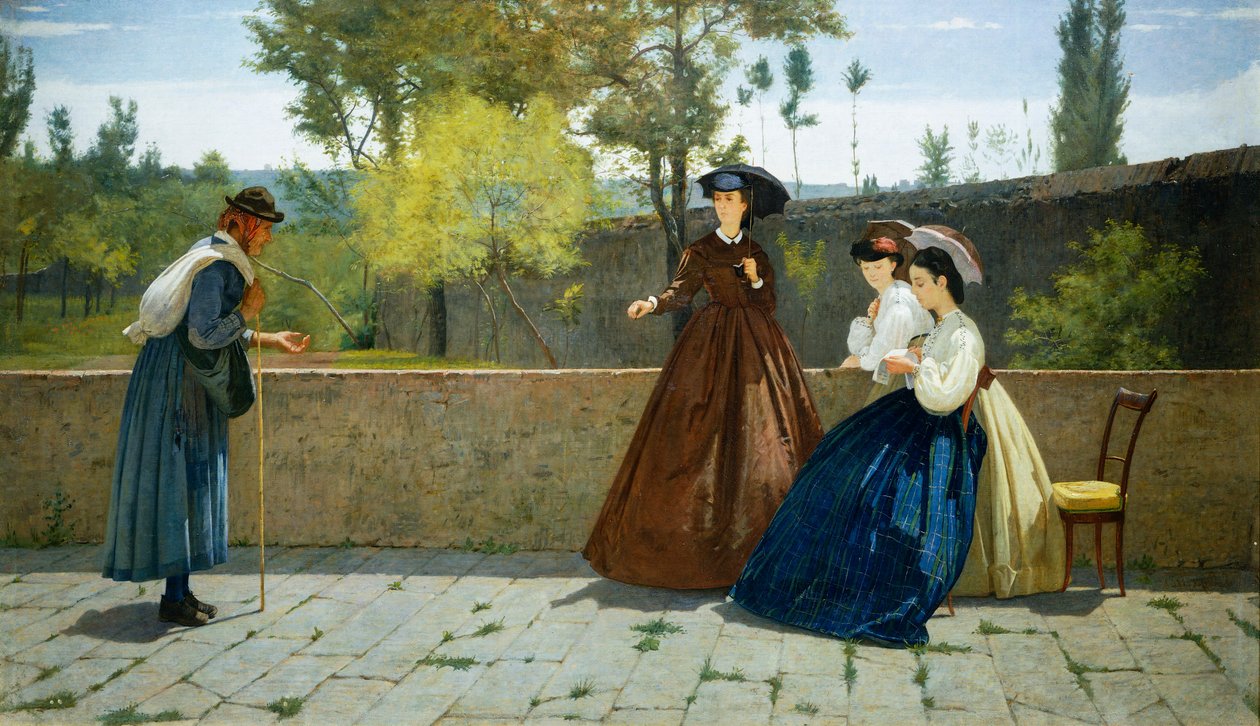 Alamizsnás alkotó: Silvestro Lega