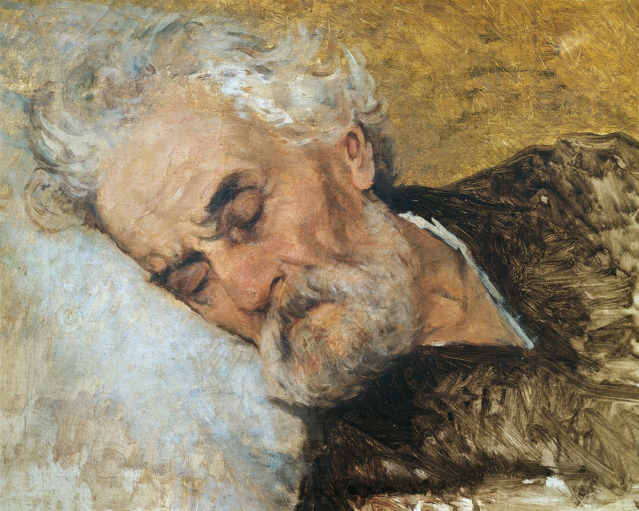 Giuseppe Mazzini haldoklik, Silvestro Lega (1826-1895) alkotó: Silvestro Lega