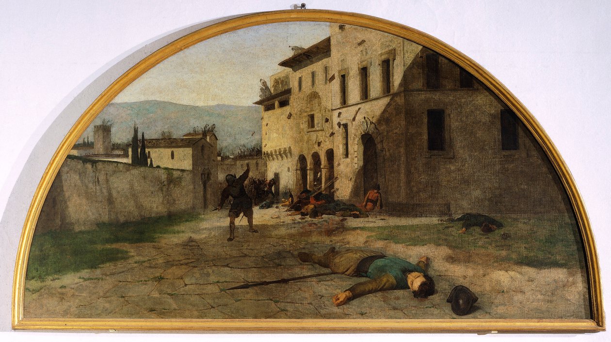 Lunette of War, Silvestro Lega (1826-1895), Canton Oratory, Modigliana, Emilia Romagna alkotó: Silvestro Lega