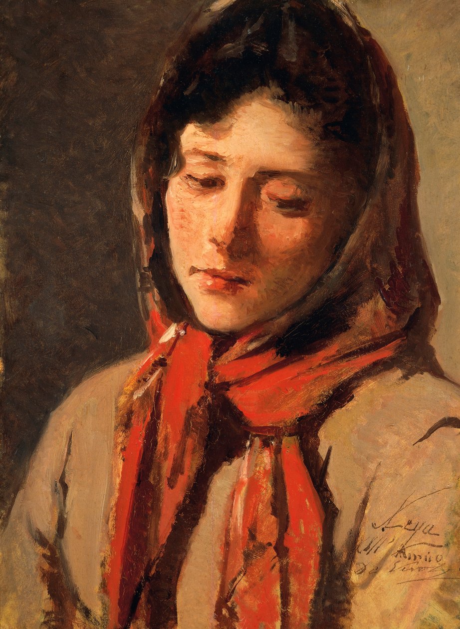 Parasztlány (Gonoszasszony), Silvestro Lega (1826-1895) alkotó: Silvestro Lega