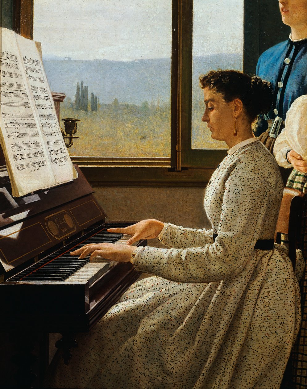 A seregély dala, Silvestro Lega (1826-1895), olaj, vászon, részlet alkotó: Silvestro Lega