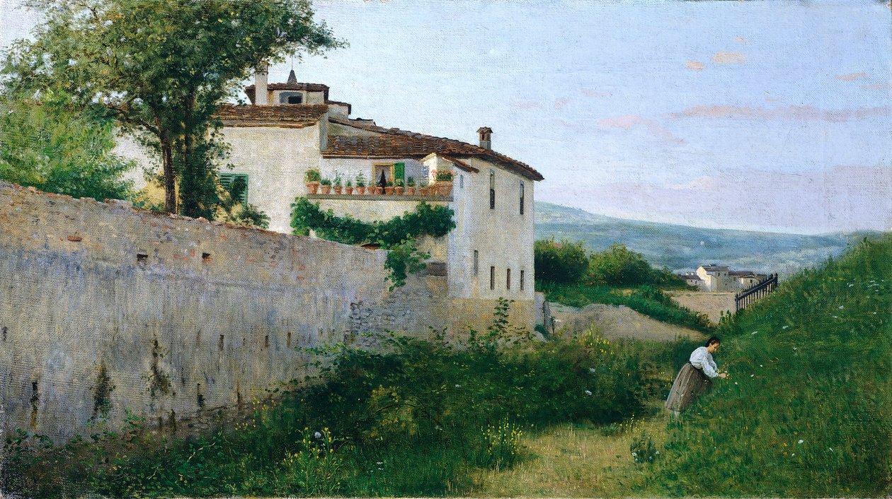 Piagentina látképe alkotó: Silvestro Lega