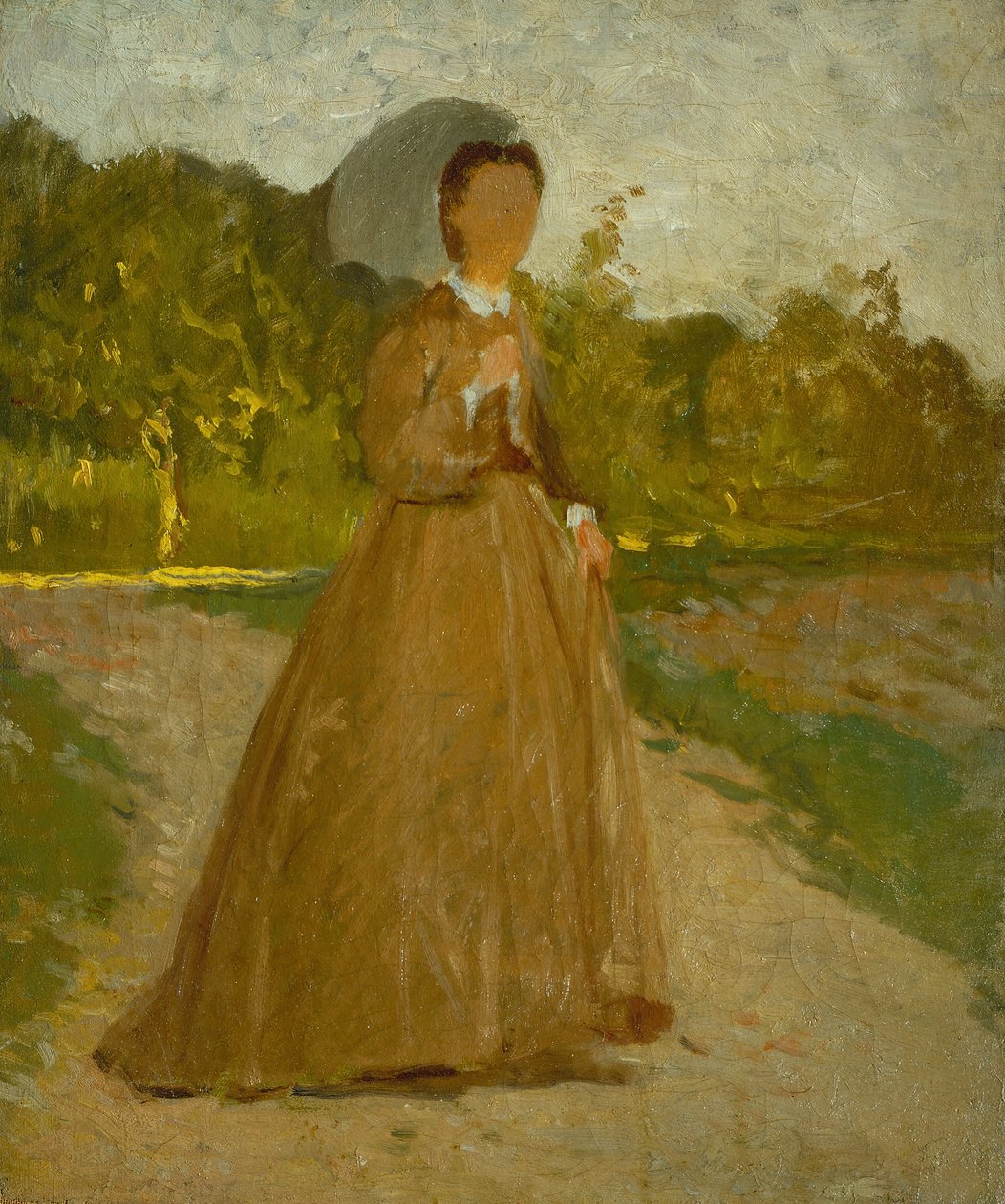 Nő a kertben, 1864 körül (olaj, vászon) alkotó: Silvestro Lega