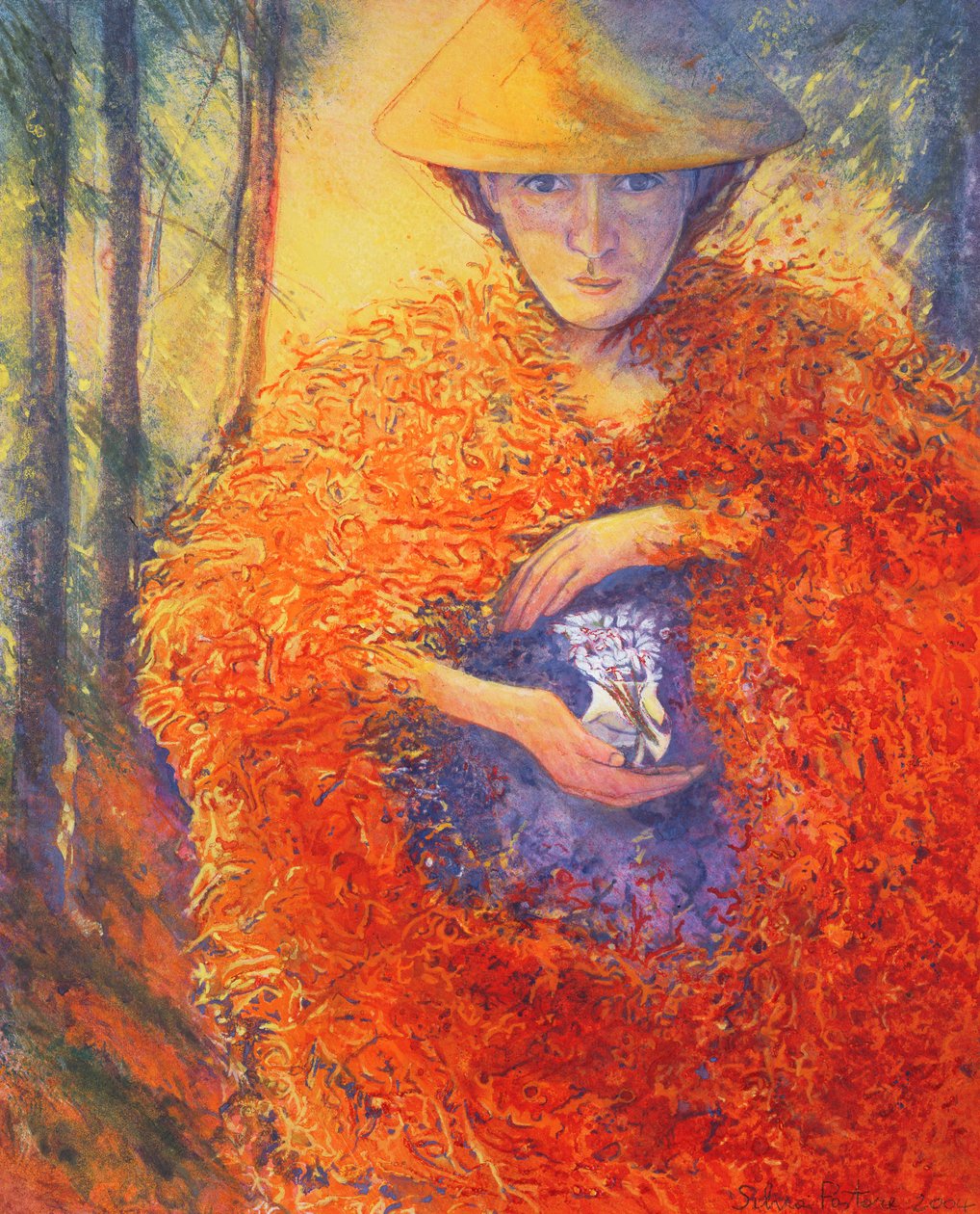A virágok őrzője, 2004 (wc papíron) alkotó: Silvia Pastore