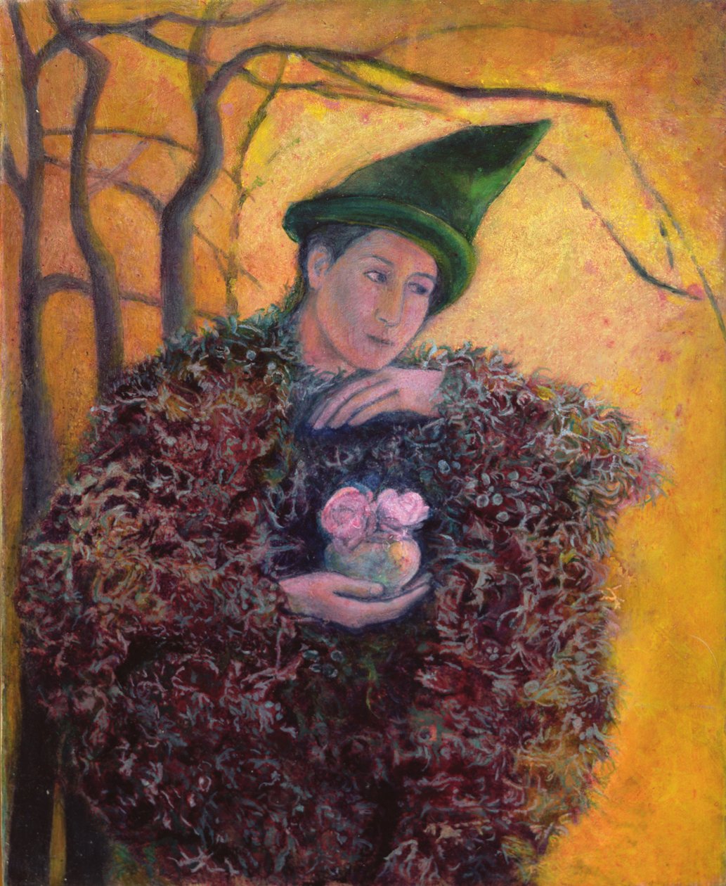 A rózsák őrzője, 2003 (olaj, gesso panel) alkotó: Silvia Pastore