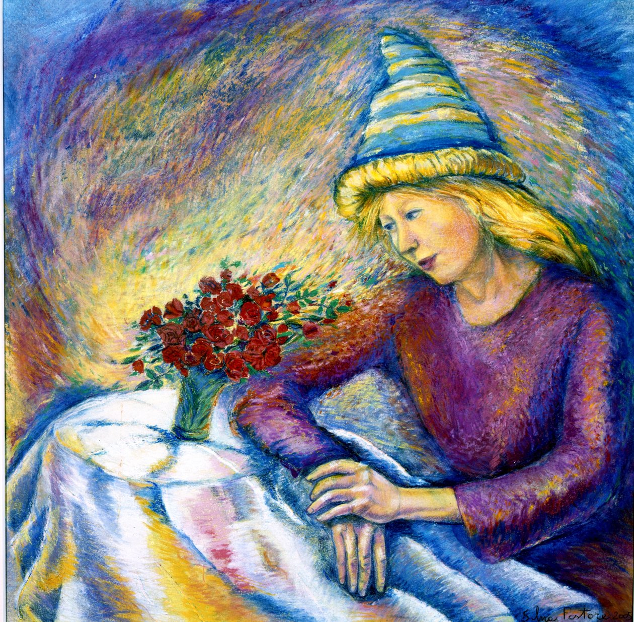 Beszélgetés, 2005 (pasztell) alkotó: Silvia Pastore