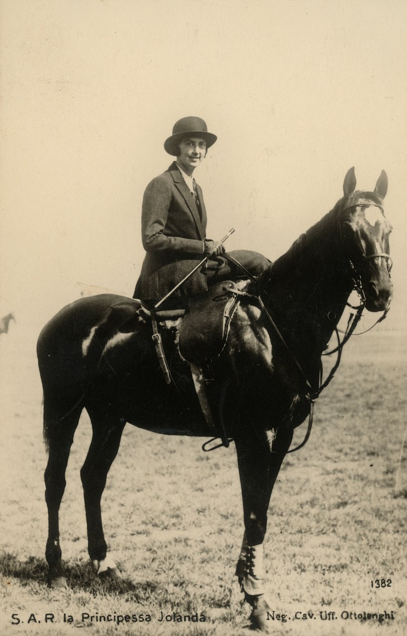 Savoyai Yolanda hercegnő (1901-1986), Bergolo grófnője, ló alkotó: Silvio Ottolenghi