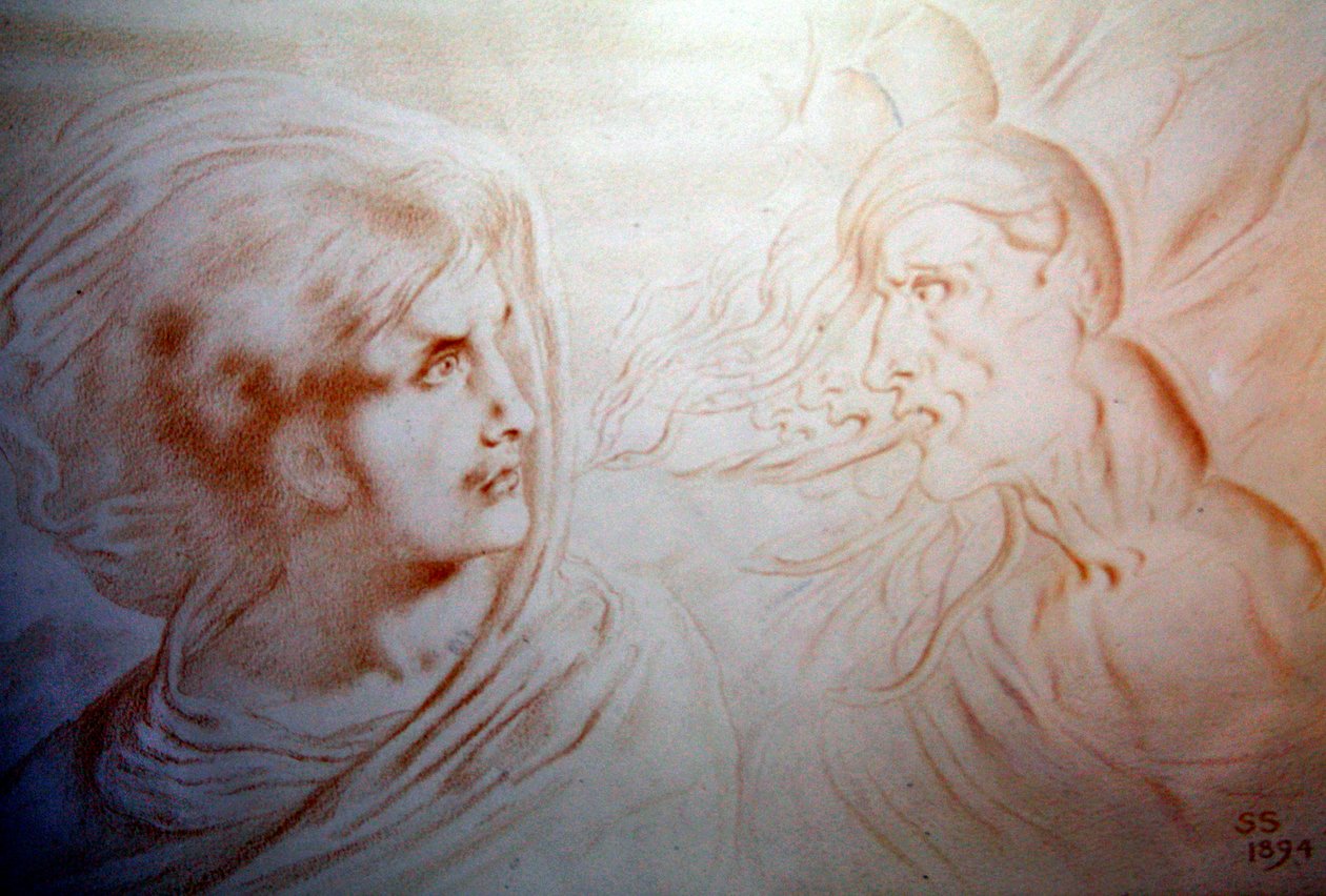 Jövőbeli gondolatok, 1894 (kréta papíron) alkotó: Simeon Solomon