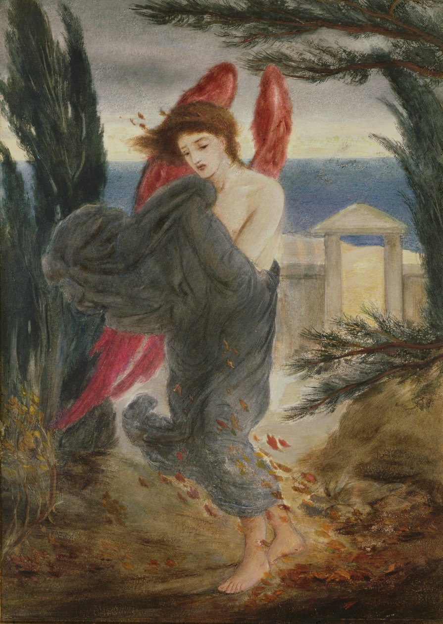 Szerelem ősszel, 1860 körül (gouache, papír, vászonra fektetve) alkotó: Simeon Solomon