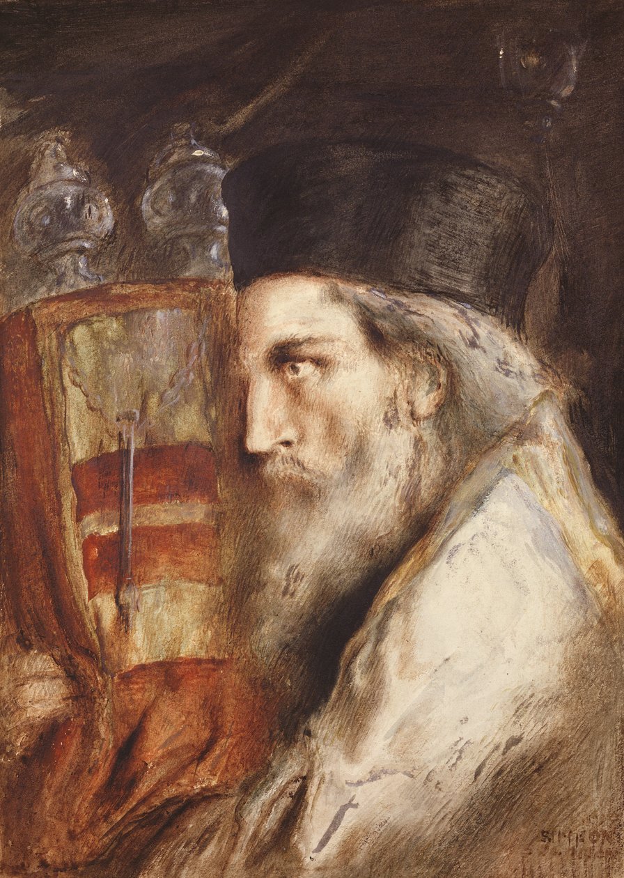 Rabbi, aki a Tórát viszi (wc papíron) alkotó: Simeon Solomon