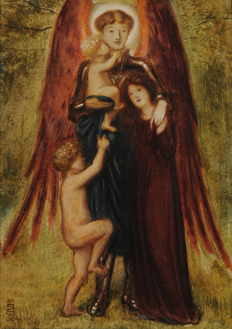 Jó Gyermekek Szent Mihály, 1864 (wc papíron) alkotó: Simeon Solomon