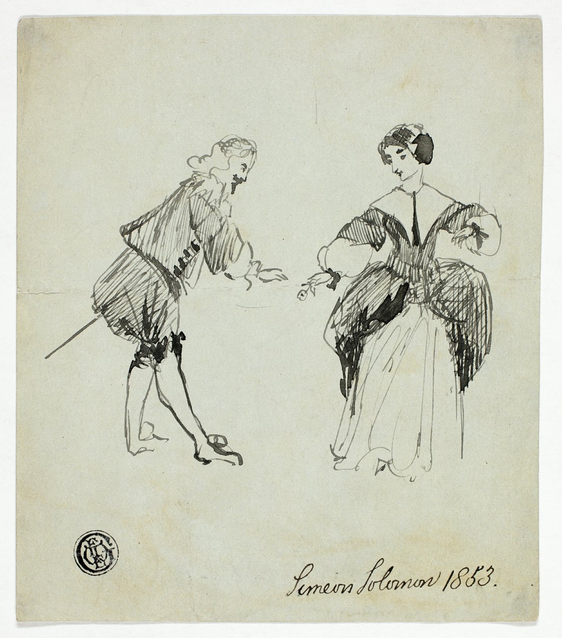 Cavalier és Lady alkotó: Simeon Solomon