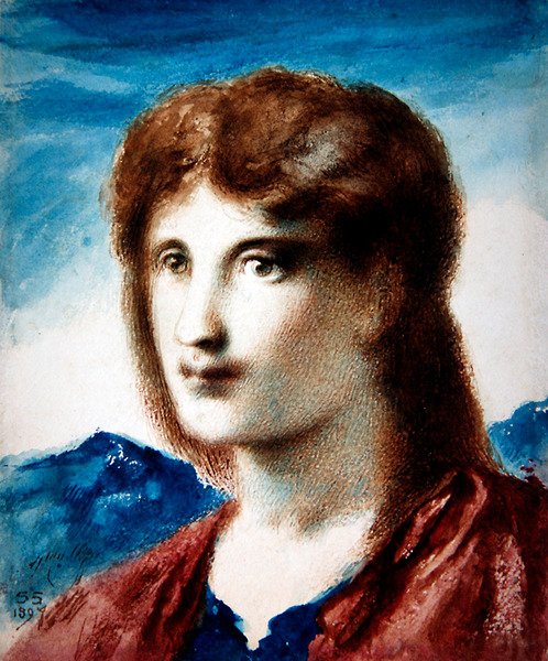 Egy fiatalember feje alkotó: Simeon Solomon