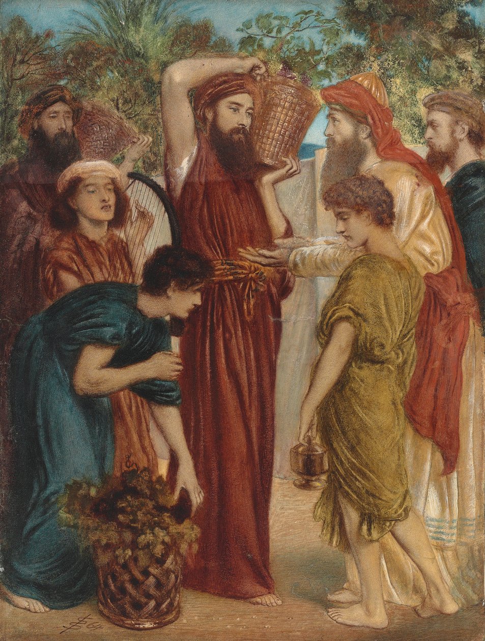 Az aratás első gyümölcsének felajánlása alkotó: Simeon Solomon