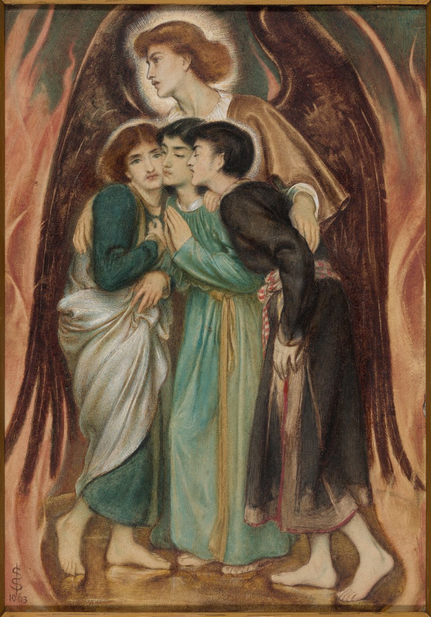 Sádrach, Meshach és Abednego a tüzes kemencében alkotó: Simeon Solomon