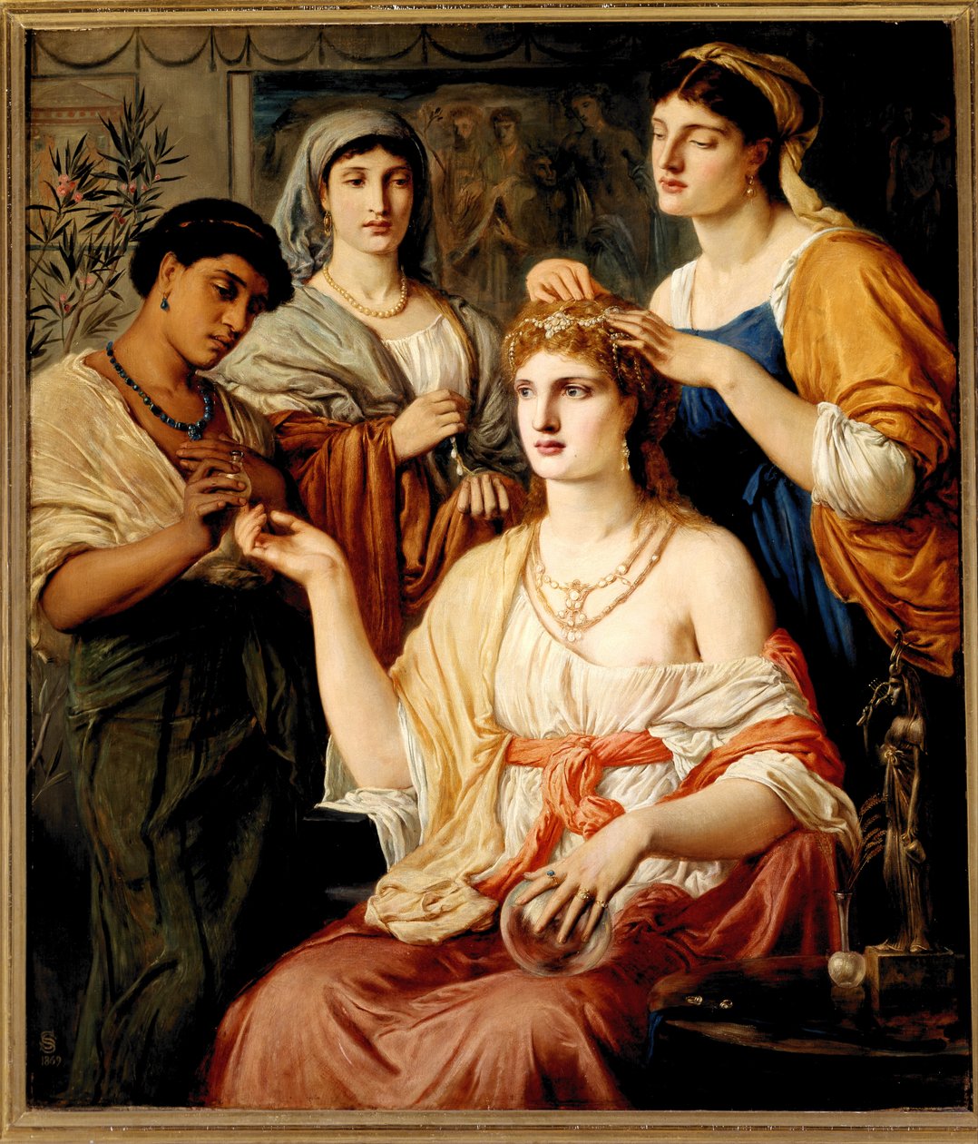 Egy római hölgy vécéje alkotó: Simeon Solomon