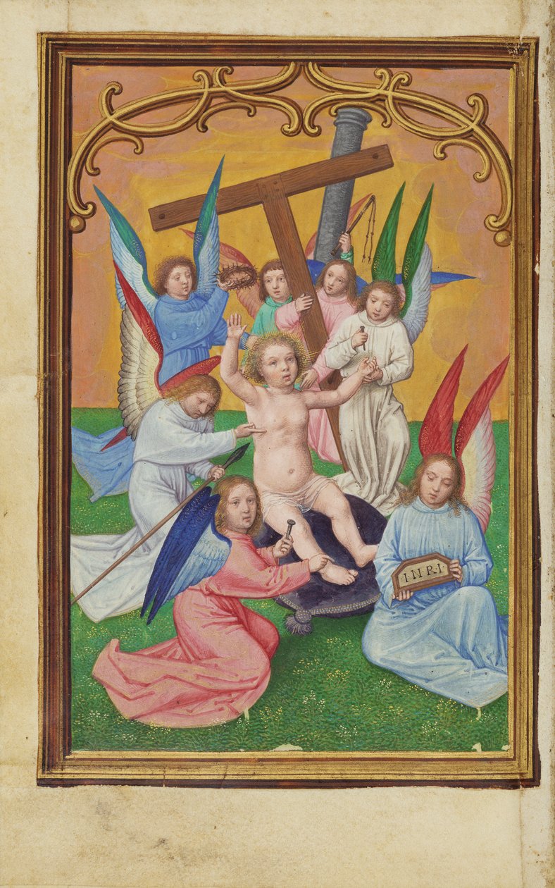 Folio 31v Brandenburgi Albrecht bíboros imakönyvéből alkotó: Simon Bening