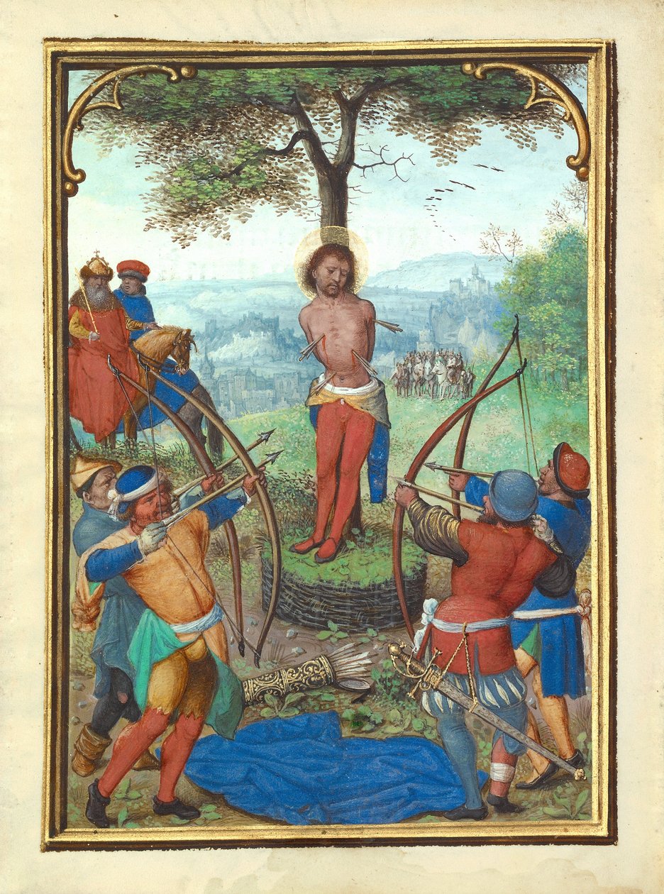 Szent Sebestyén mártíromsága alkotó: Simon Bening