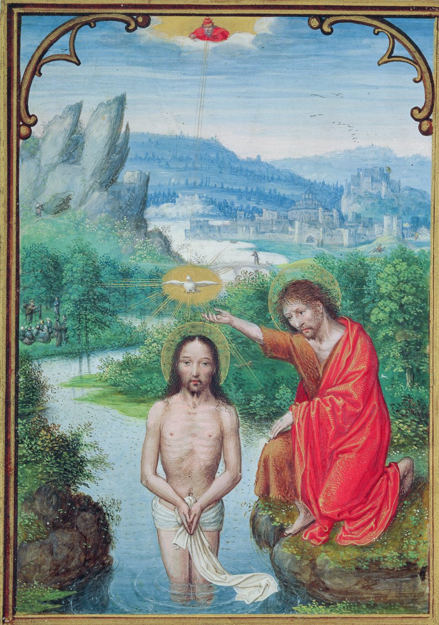 W.99 fol.24v Krisztus keresztsége alkotó: Simon Bening