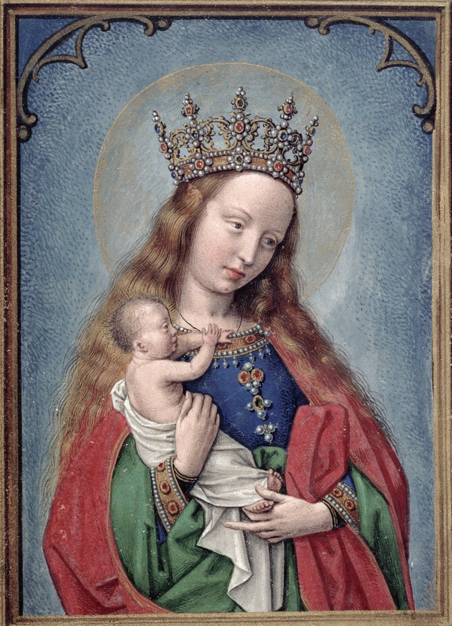 W.99 fol.44v Szűz és gyermek, 1530 körül alkotó: Simon Bening