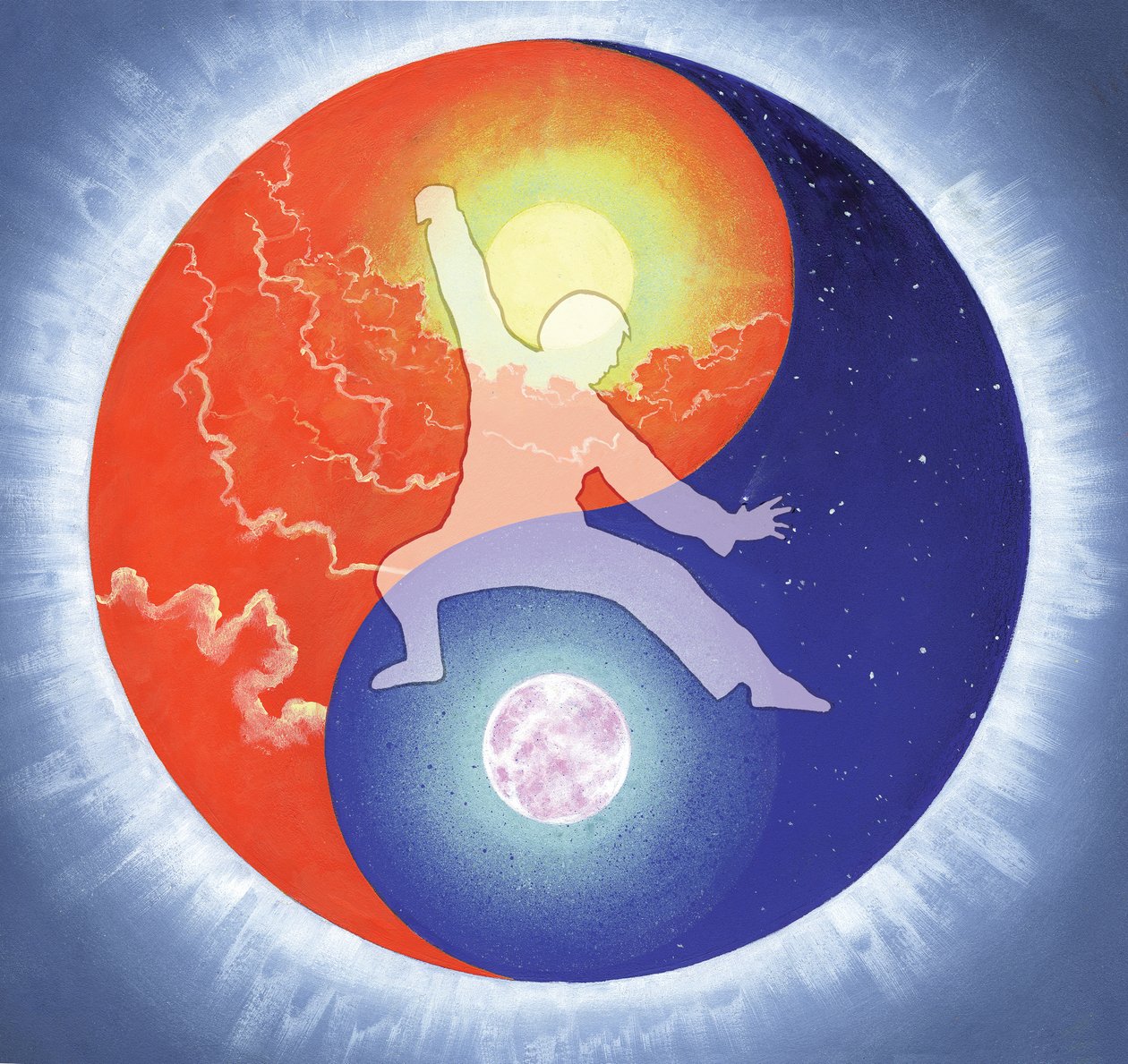 Yin Yang (akril vászonra) alkotó: Simon Cook