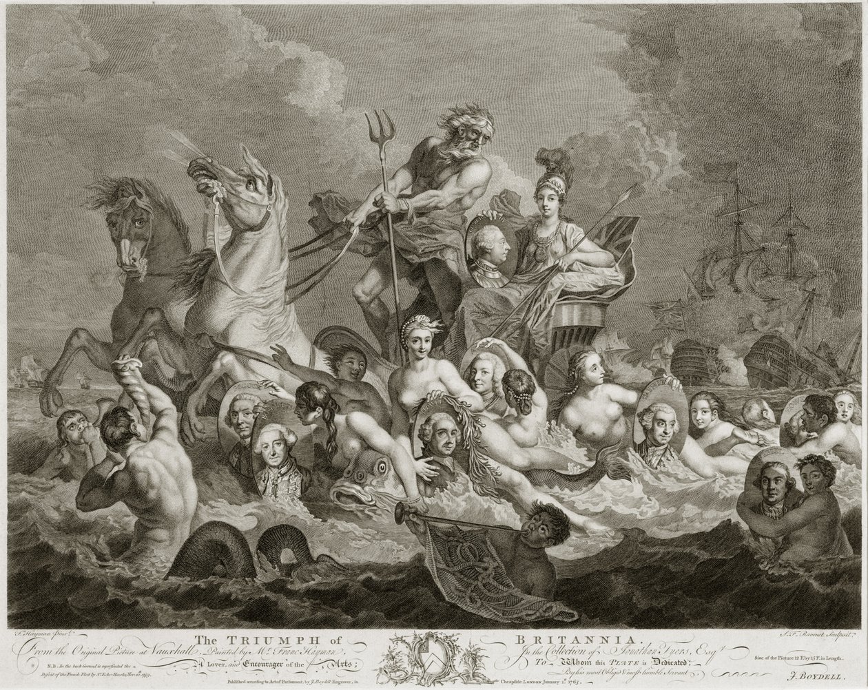Britannia diadala, 1765 körül alkotó: Simon Francois Ravenet