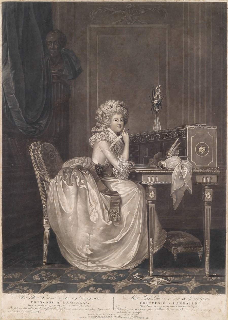 Madame de Lamballe portréja (1749-1792) alkotó: Simon Malgo