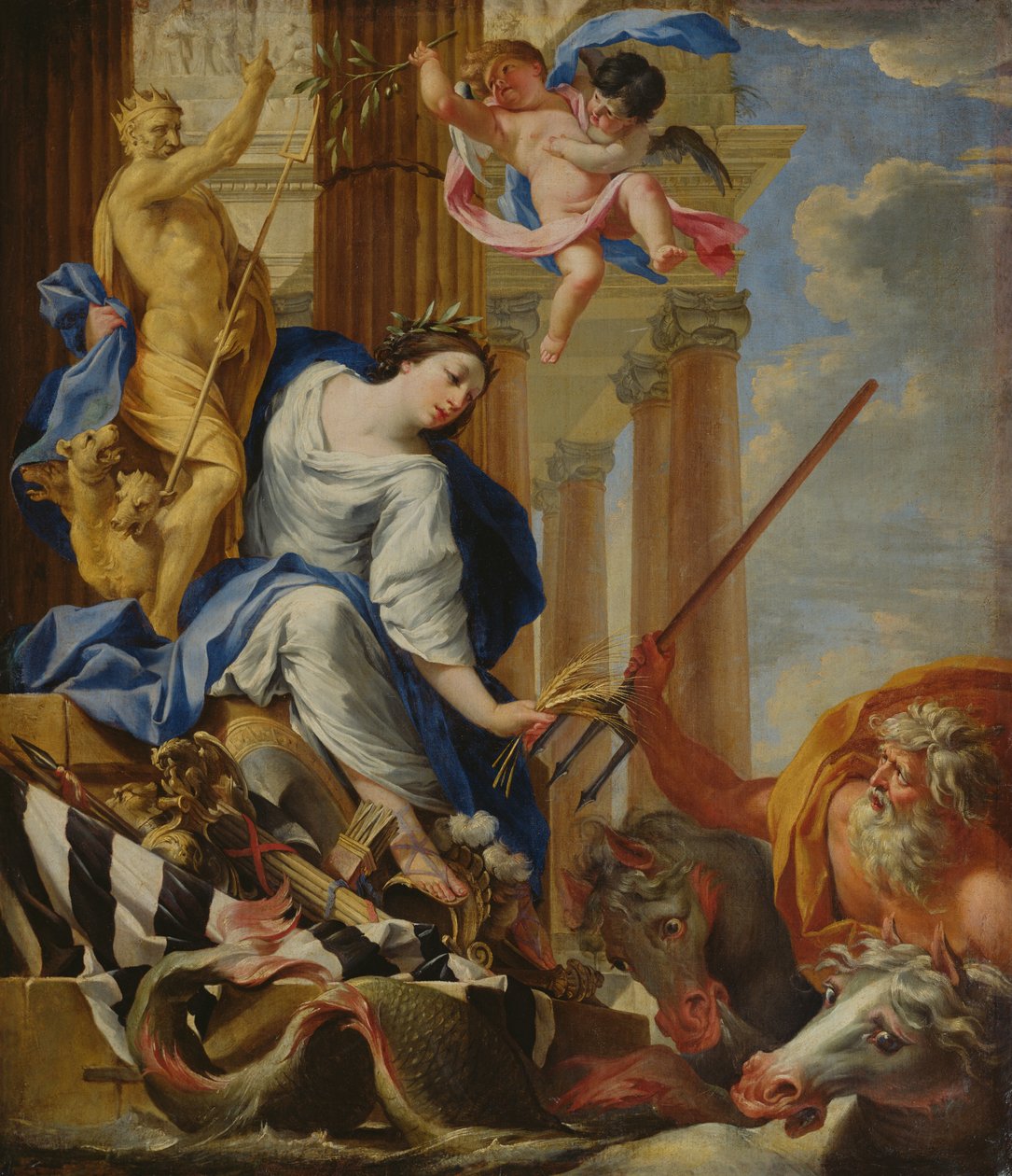 Ceres legyőzi a háború tulajdonságait alkotó: Simon Vouet
