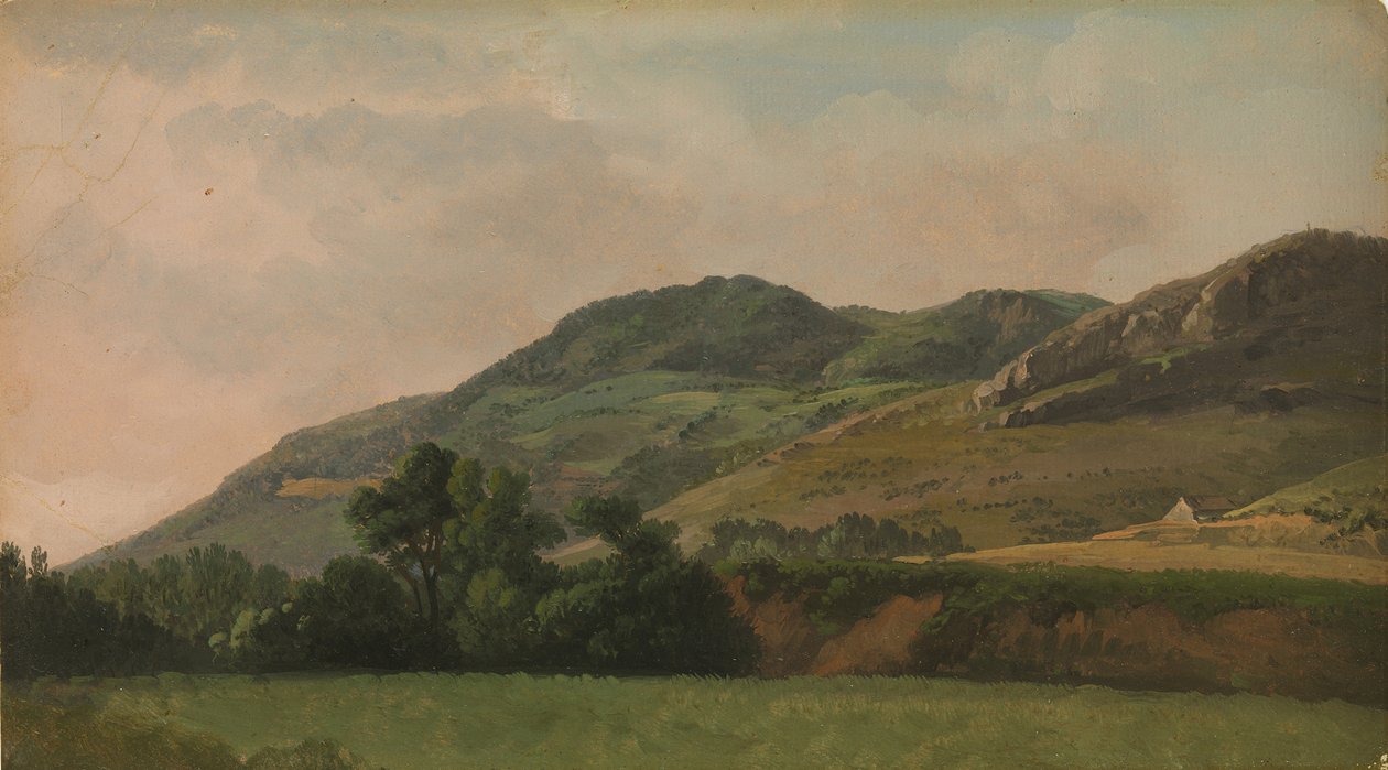 Hegyvidéki táj Tivolinál, kb. 1786-97. alkotó: Simon Alexandre Clément Denis