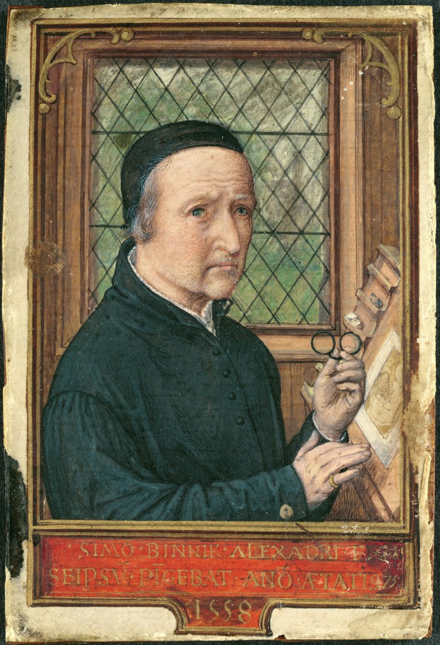 Adja hozzá Simon Bening 18855-ös önarcképét, az órák könyvéből, 1540 körül alkotó: Simon Bening