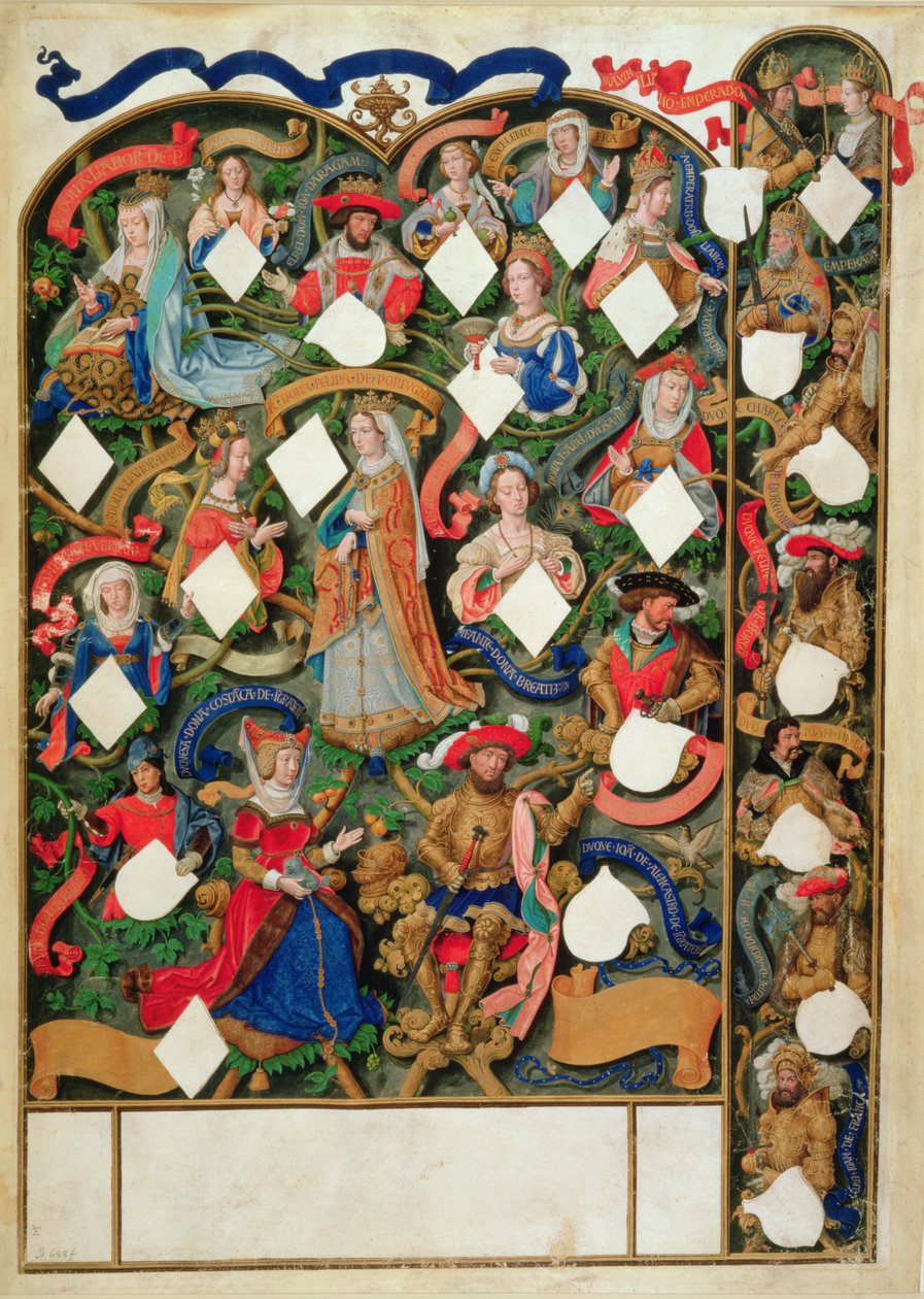 Add Ms 12531 f.10 Gaunt János genealógiai fája alkotó: Simon Bening