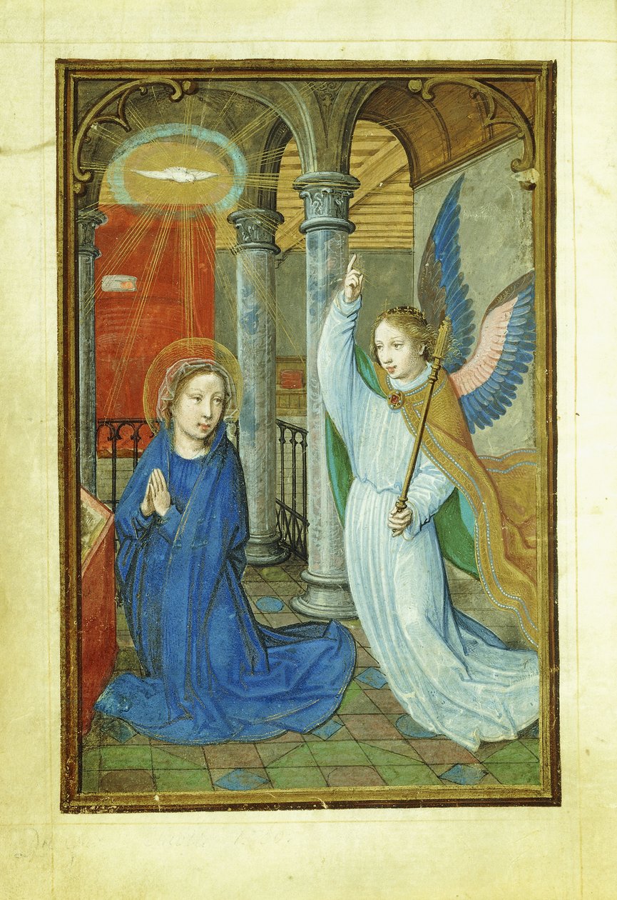 Angyali üdvözlet, 1520-as évek alkotó: Simon Bening