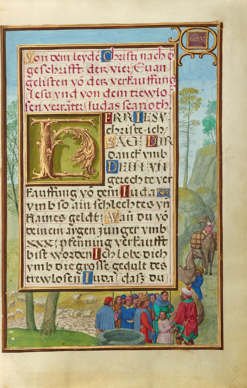 Border with Joseph Being Sold by His Brothers alkotó: Simon Bening
