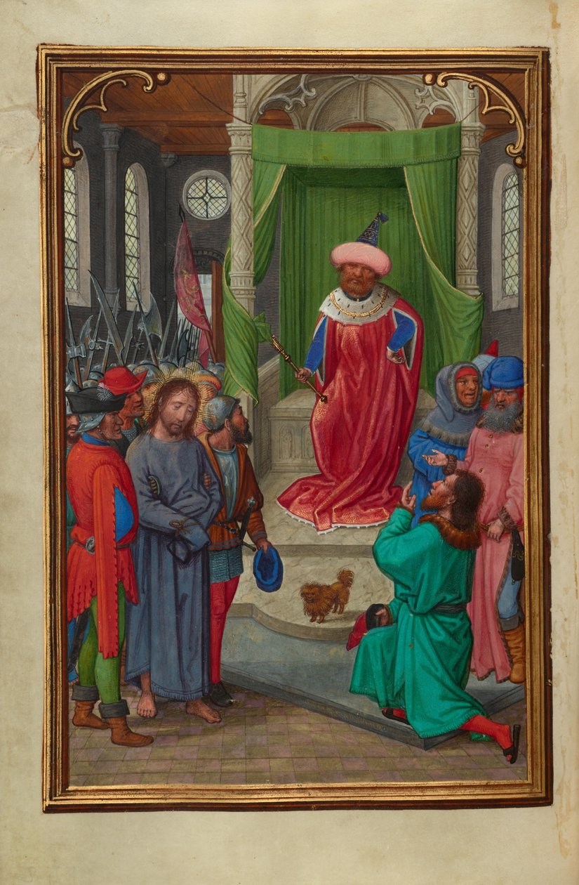 Krisztus Heródes előtt alkotó: Simon Bening