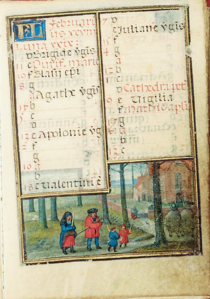 Fólió egy miniatűr Órakönyvből, Róma felhasználása, Brugge, 1530-35 alkotó: Simon Bening