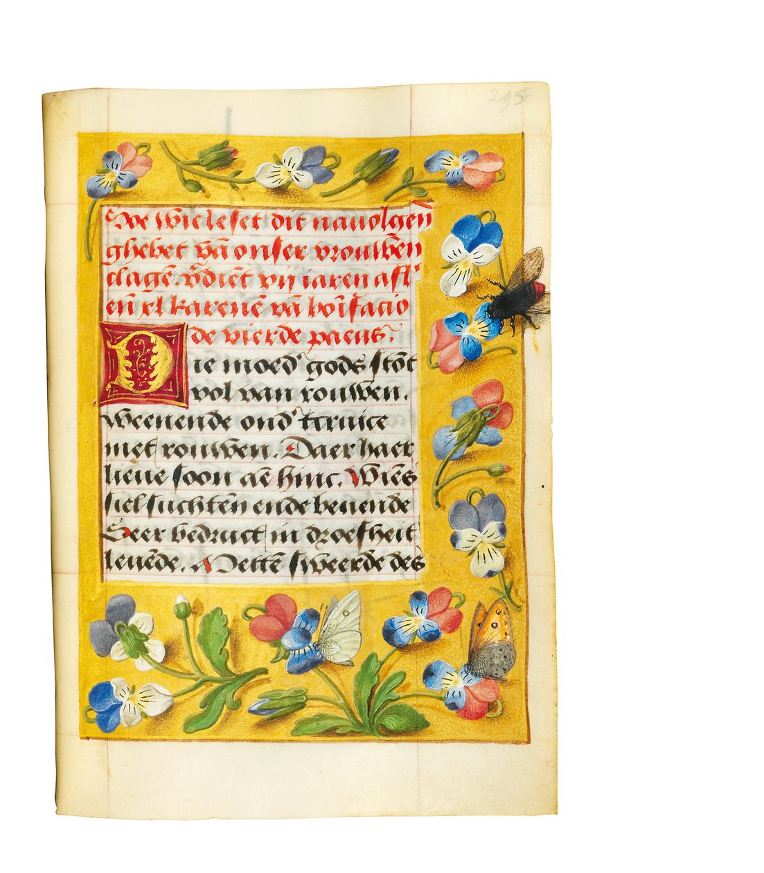 Oldal az Imhof imakönyvből, 1511 alkotó: Simon Bening