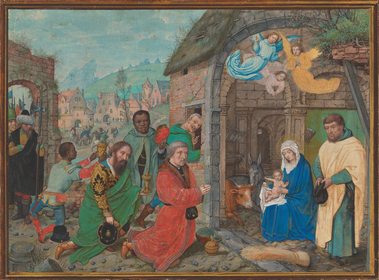 A mágusok imádása, 1520-as évek közepe. alkotó: Simon Bening