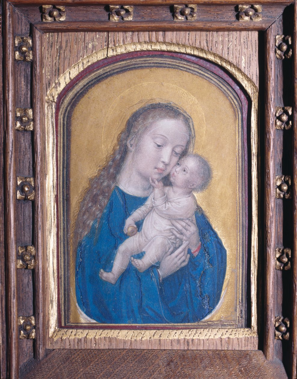 Szűz és gyermek (olaj, pergamen) alkotó: Simon Bening