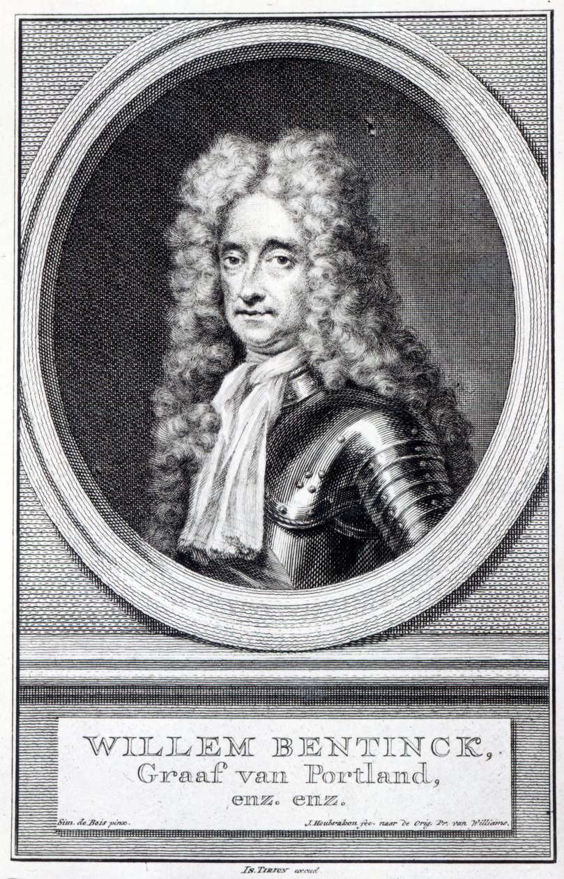William Bentinck, Portland 1. grófja, Jacobus Houbraken metszete Robert Williams eredetije után alkotó: Simon Du Bois